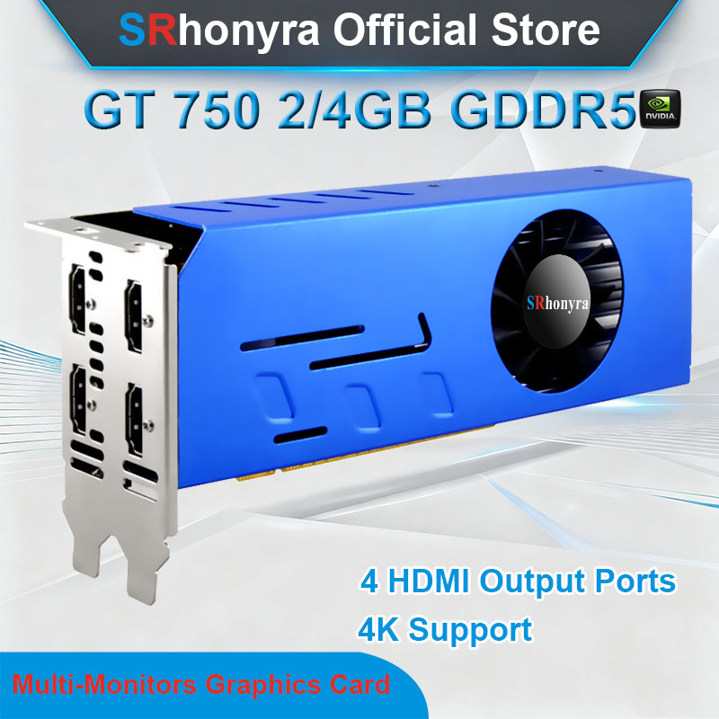 4 Hdmi Multi Monitor Video Card 4K - Placa gráfica multimonitores SRhonyra GeForce GTX1660S