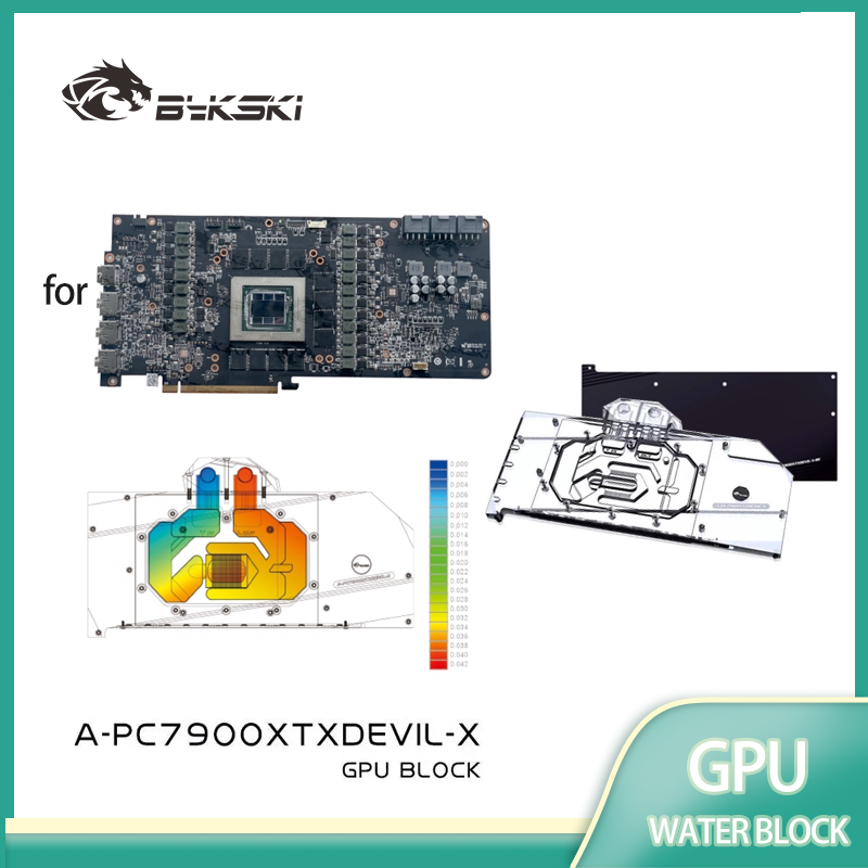 Rx 7900 Xtx 24Gb Video Card - Bykski A-PC7900XTXDEVIL-X GPU Bloco de água