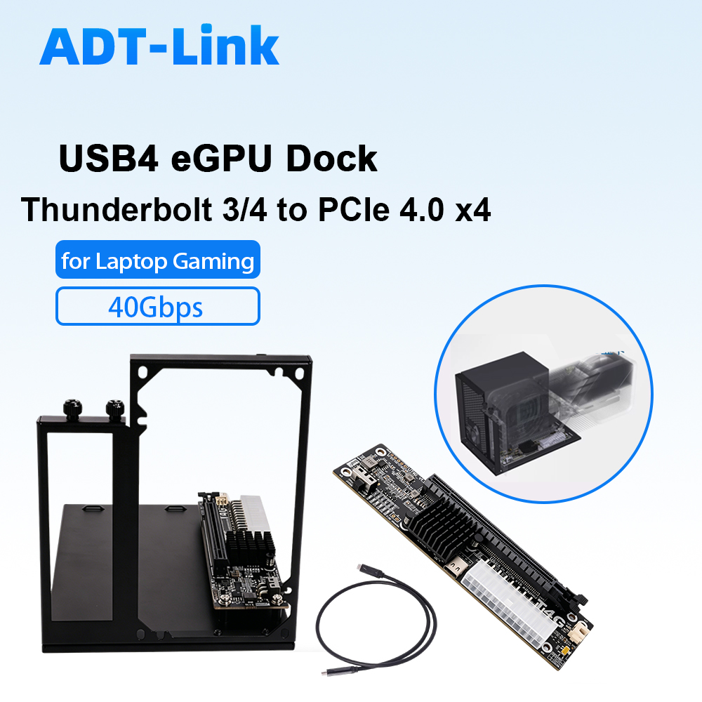 Thunderbolt 4 External Gpu Enclosure - Dock eGPU USB4 ADT-Link Thunderbolt 3/4