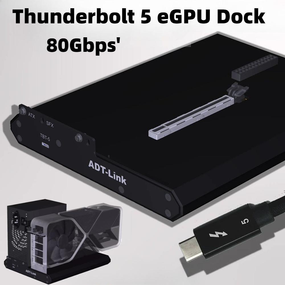 Thunderbolt 4 External Gpu Enclosure - Estação de Docking Externa ADT Thunderbolt-5/4/3