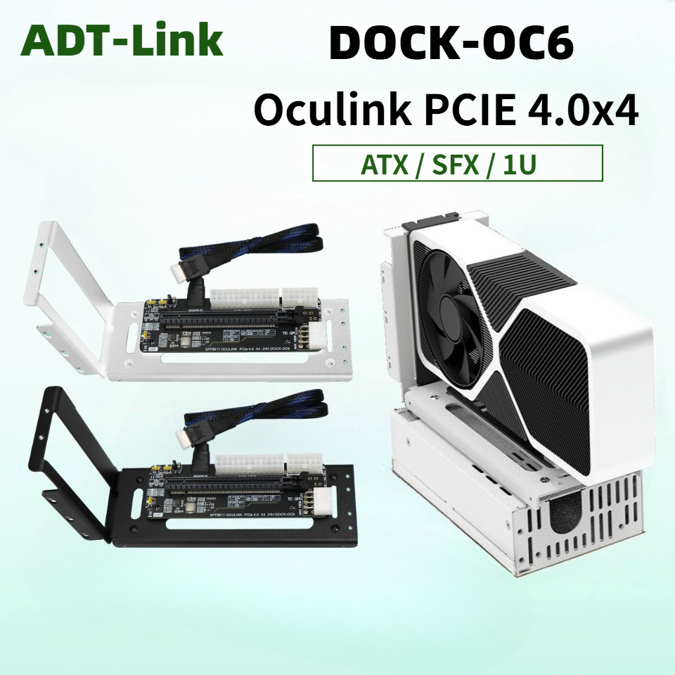 Oculink Egpu Dock Graphics Card - Dock EGPU Oculink Branco e Preto