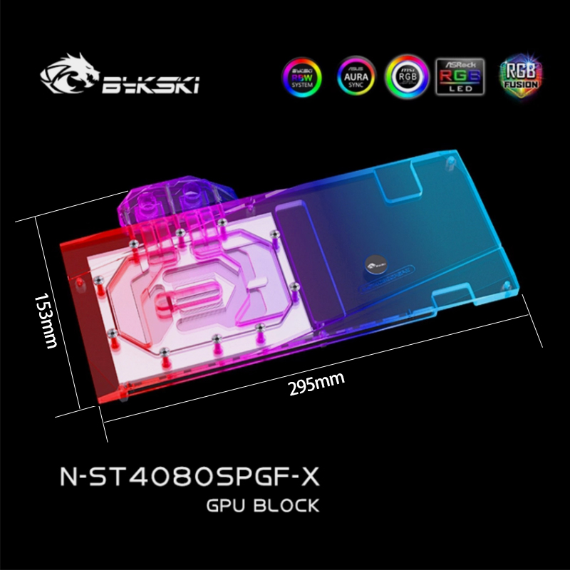 Rtx 4080 Super 16Gb - Bloco de GPU Bykski N-ST4080SPGF-X para
