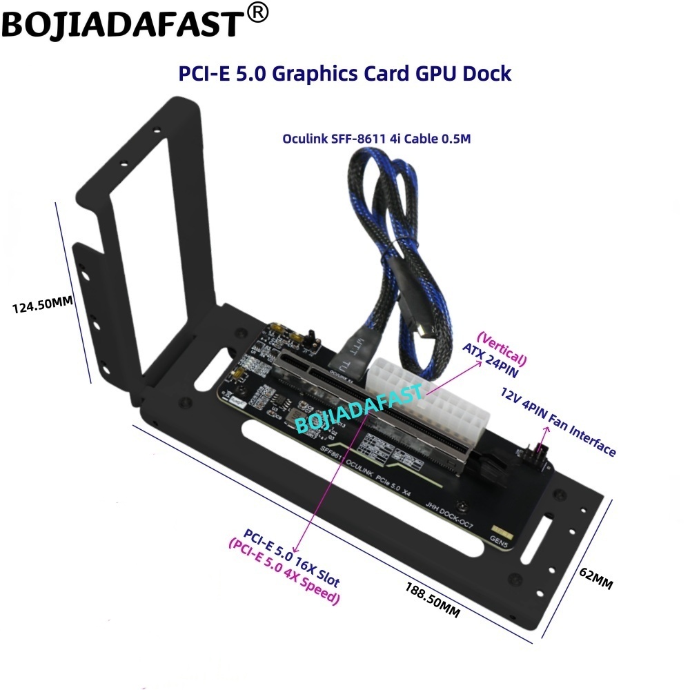 Placa Adaptadora PCI-E 5.0 16X - Oculink Egpu Dock Graphics Card avaliação e preço