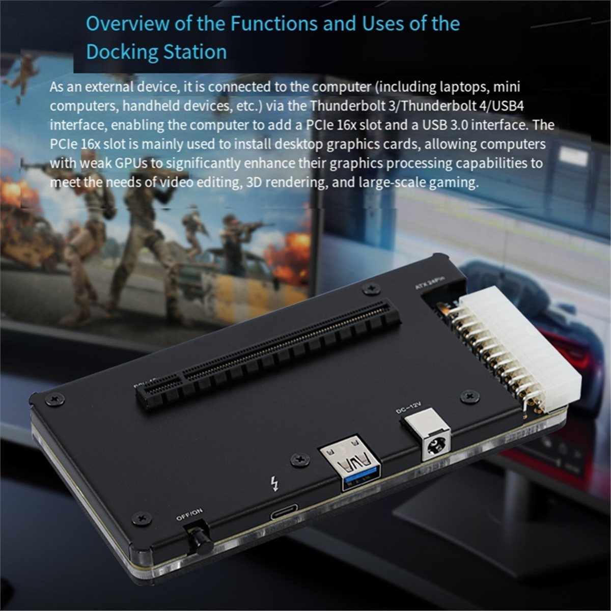 ABIU GPU Externa Profissional  - Thunderbolt 4 External Gpu Enclosure avaliação e preço
