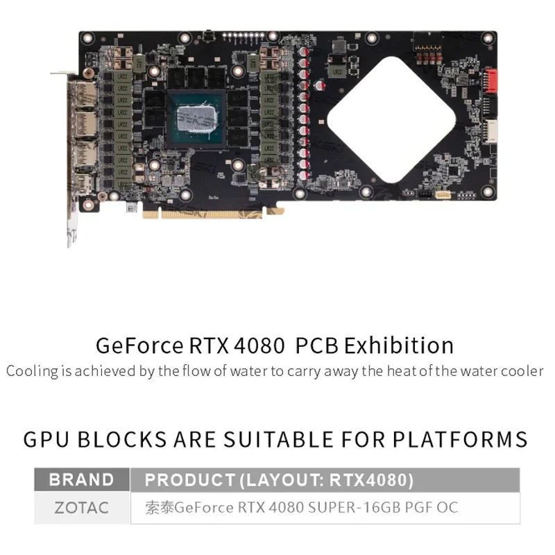 Bloco de GPU Bykski N-ST4080SP - Rtx 4080 Super 16Gb avaliação e preço