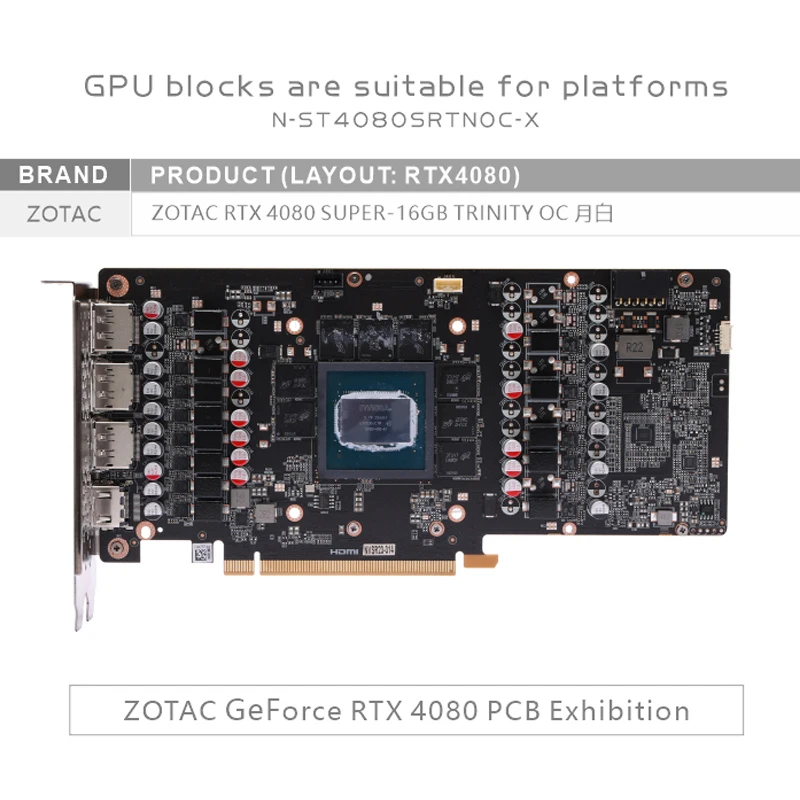 Bloco de GPU Bykski para Placa - Rtx 4080 Super 16Gb avaliação e preço